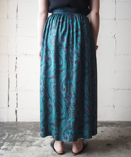 Paisley Flare Skirt GNBK