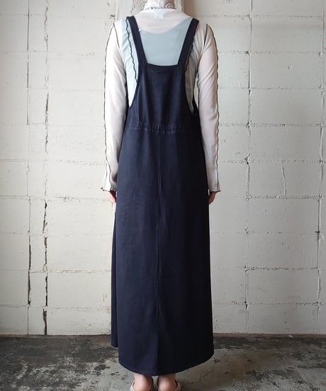 Linen Mix Jumper Skirt BK