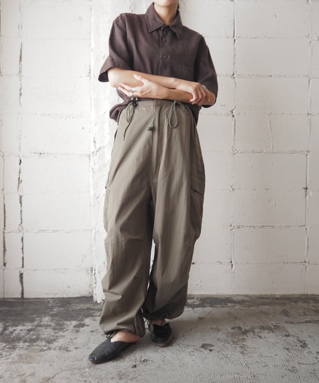 Y's for men 1990's Linen S/S Shirt DBR