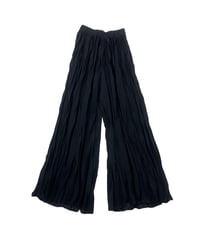 Washer Sheer Easy Wide Pants BK