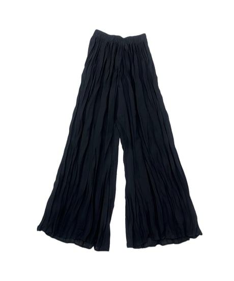Washer Sheer Easy Wide Pants BK