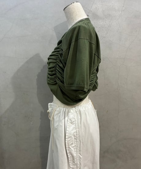 REMAKE Dead Stock Italy Military Tee Shirring Short Top KA