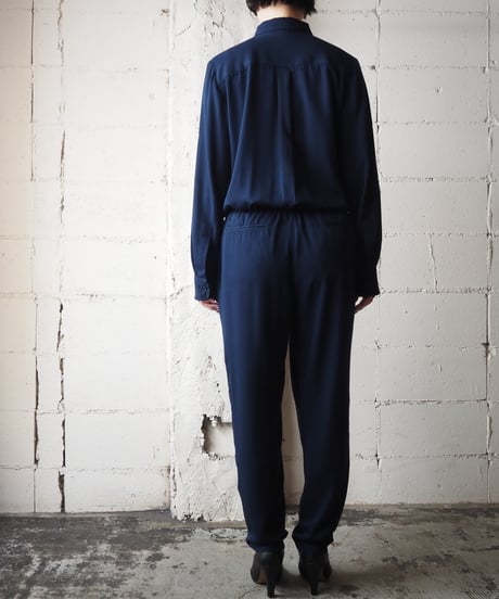LAUREN Rayon Shirt Jumpsuit NV