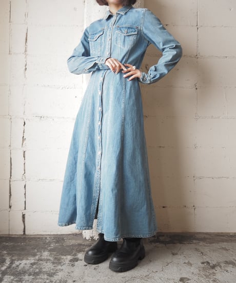 Princess Line Denim Shirt Dress LBL