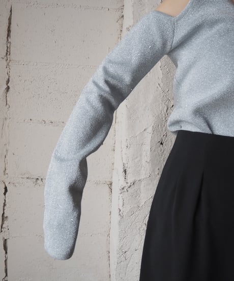 JW Anderson Cut Out Asymmetric Lame Knit SV