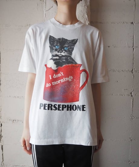 Cat Print Tee WH