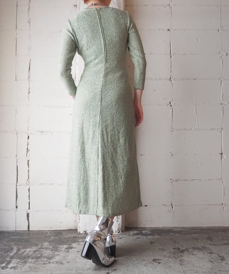 Lame Mix Crew Neck Knit Dress LGN