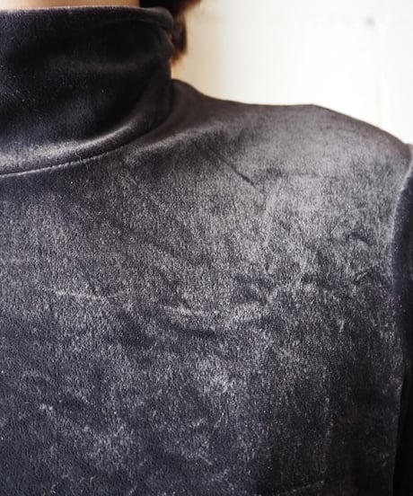 Mock Neck Velour  Cutsewn DBR