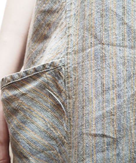 FLAX Linen Stripe Jumper Skirt GRLBL