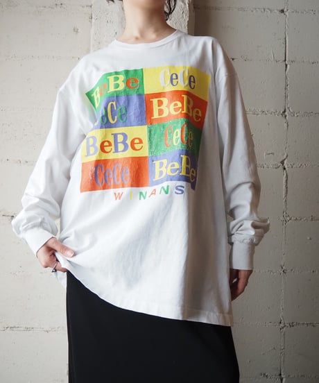 BeBe & CeCe Winans L/S Print Tee WH