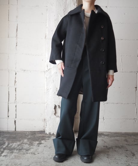 Max Mara Wool × Cashmere Kimono Sleeve Coat BK