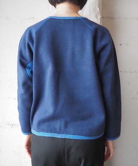 Crew Neck Switching Sweatshirt BL