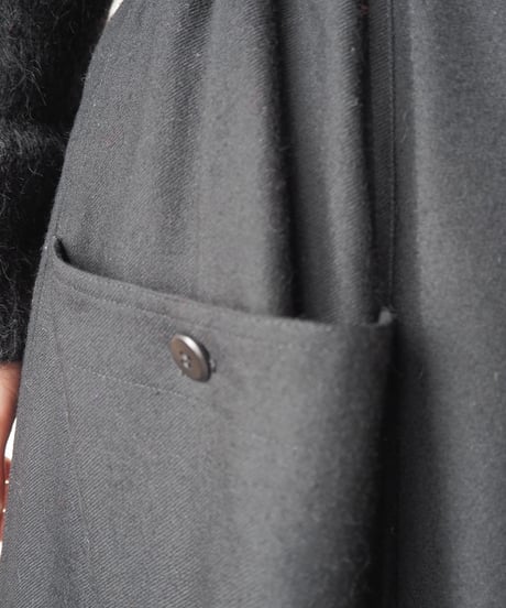 Front Buckle Flared Skirt BK