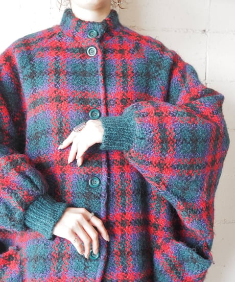 Check Pattern Dolman Sleeve Jacket GNRE