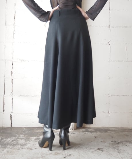 Wool Flared Skirt BK