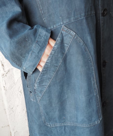 〜1930's Antique Linen Maquignon Coat NVBK