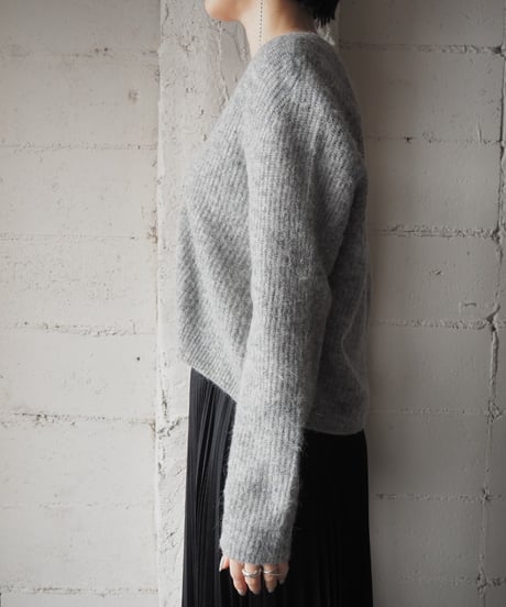 GANNI Vneck Short Cardigan LGR