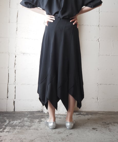 Zig Zag Hem Mermaid Skirt BK