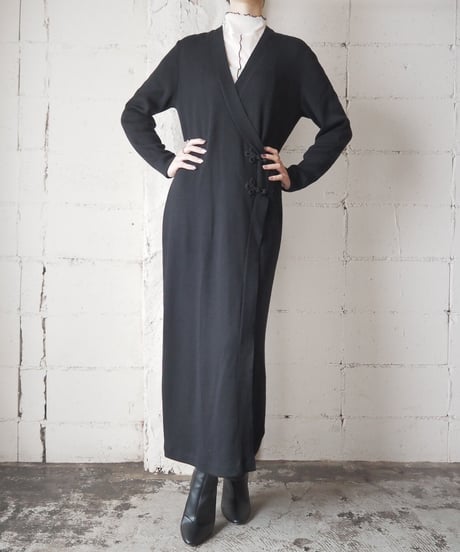 China Button Knit Gown BK
