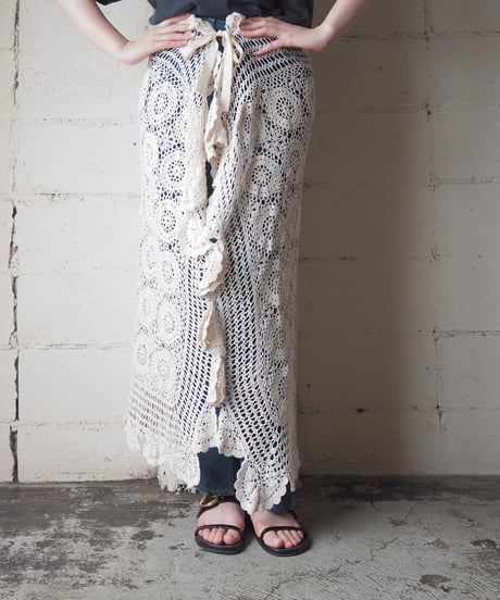 Remake Euro Vintage Crochet Over Skirt IV