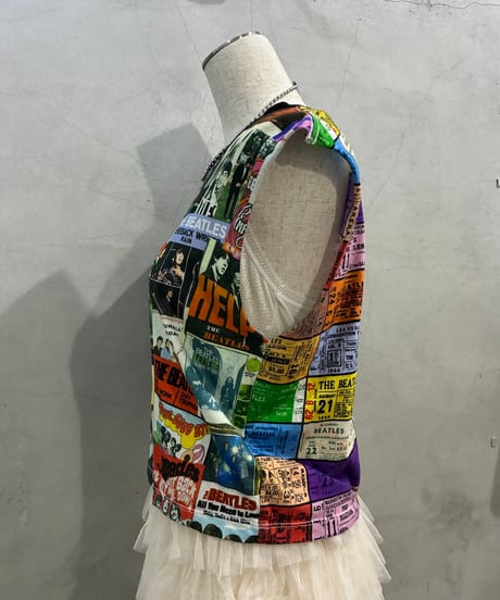 THE BEATLES Album & Ticket Graphics N/S Tops BKREOR