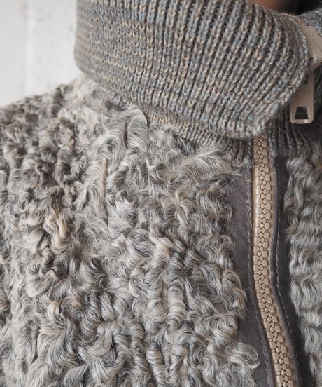 Fur × Knit Zip Up Blouson GR