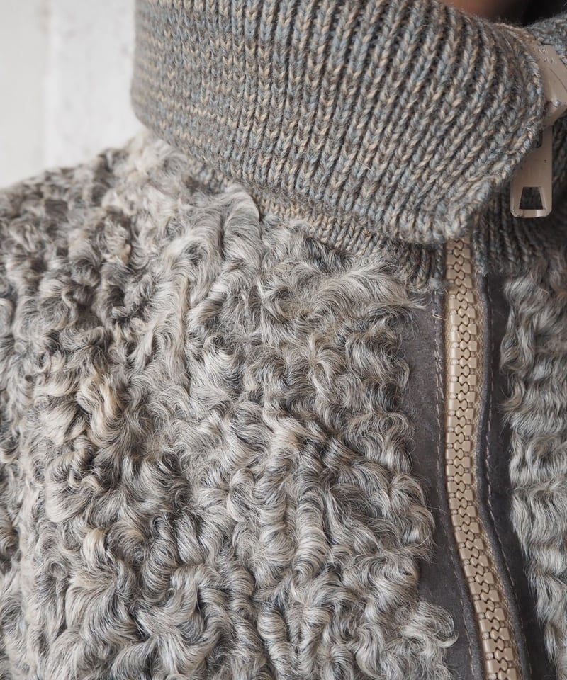 fur knit blouson