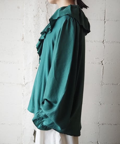 Frill Collar Silk Blouse GR