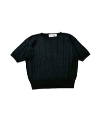 S/S Cable Knit BK
