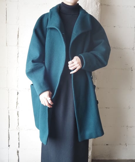 Stand Collar Wool Coat GN