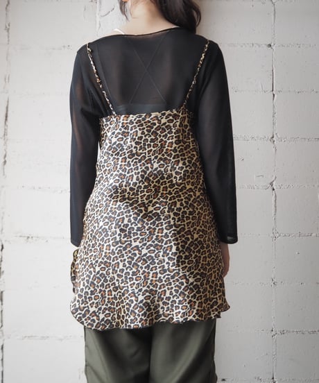 Leopard Pattern Satin Camisole BEBR