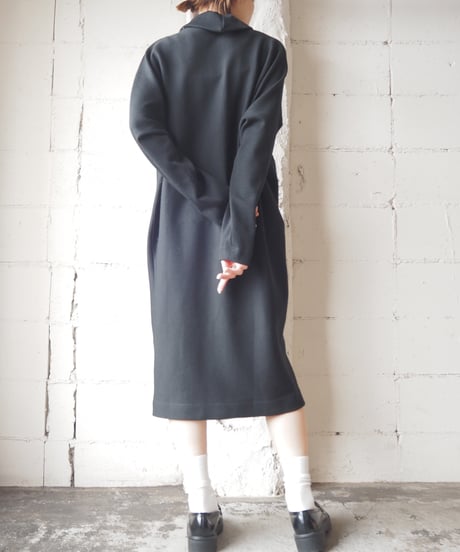 Turtle Neck Knit Dress BK