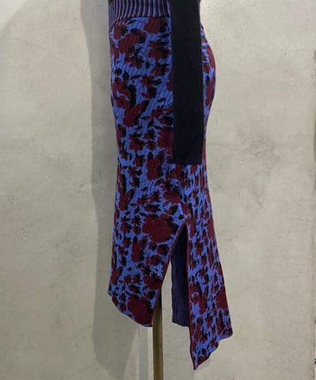 ACNE STUDIOS Flower Pattern Tight Skirt BLBUR