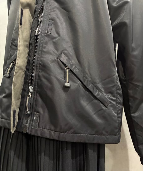 90's NIKE Stand Collar Nylon Zipup Jacket BK