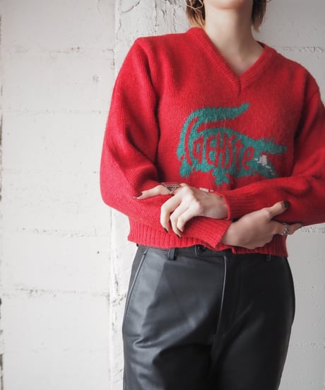 1980's France LACOSTE Cropped Knit RE