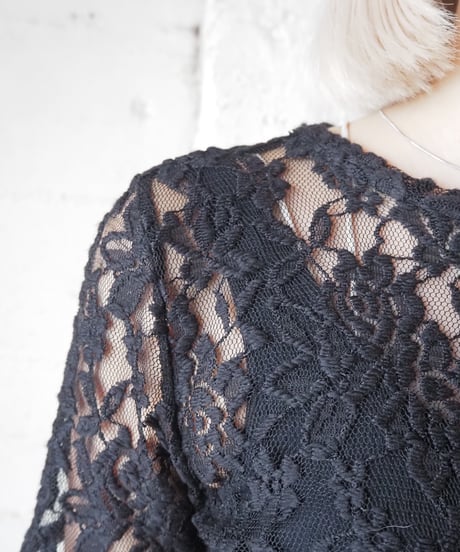 S/S Lace Tops BK