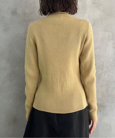 LAUREN Lame Mix Turtle Neck Knit GD
