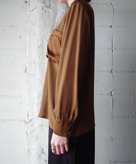 ESCADA Collarless Silk Blouse BR