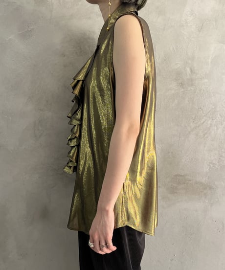 Ralph Luaren Frilled No Sleeve Bluse GO