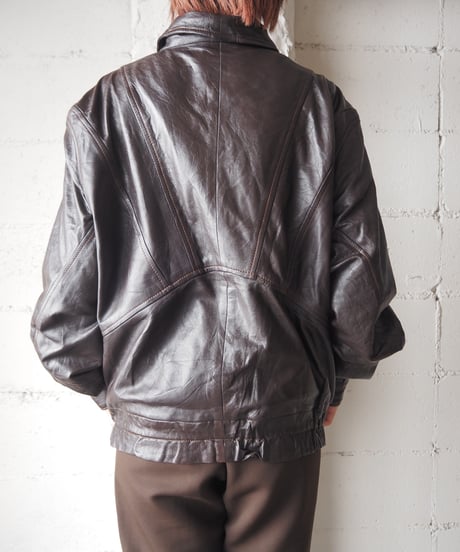 Waist Gather Leather Jacket BR
