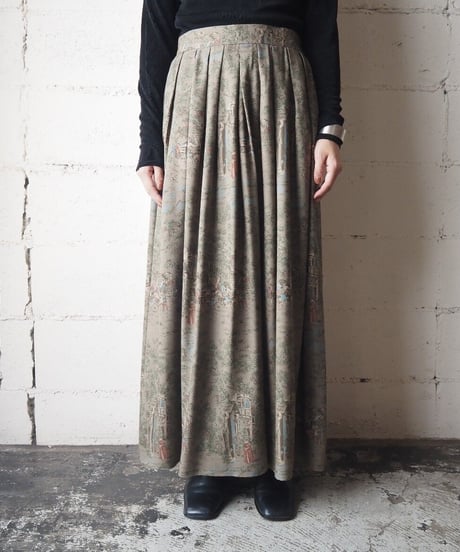 Horse Pattern Flare Skirt BE