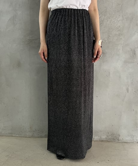 Lame Mix Tight Skirt BKSV