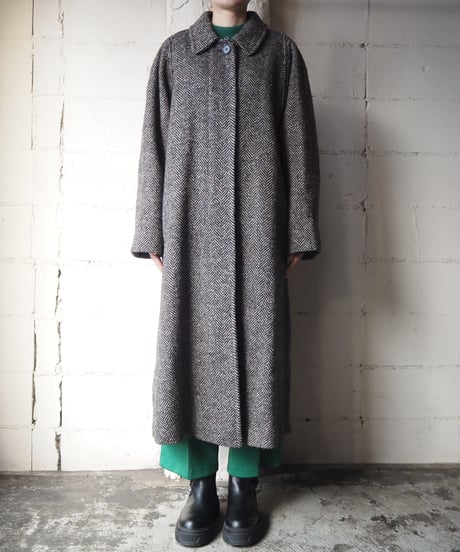 Tweed Soutien Collar Coat BKWH