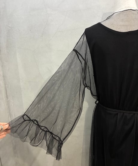 Sheer Tulle Robe BK