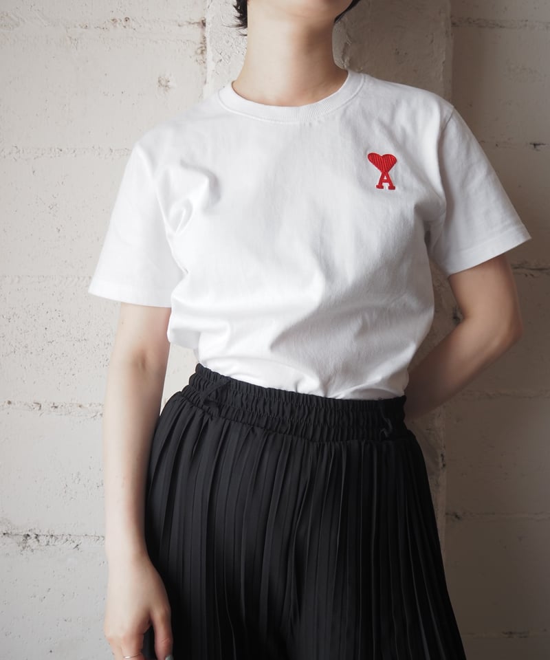 AMI PARIS Logo Embroidery Tee WH | Orfeo