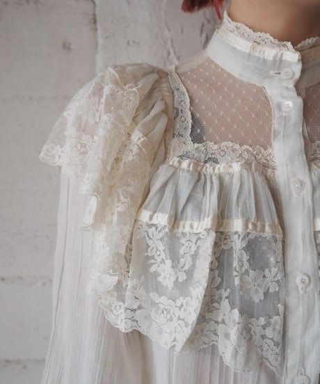 GUNNE SAX Frill Sheer Blouse IV