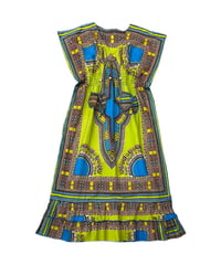 Waist Gather African Batik Dress LGNBL