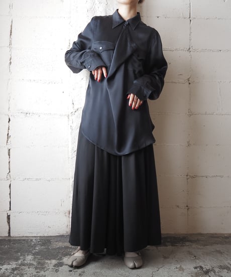 Max Mara Satin Draped Shirt BK