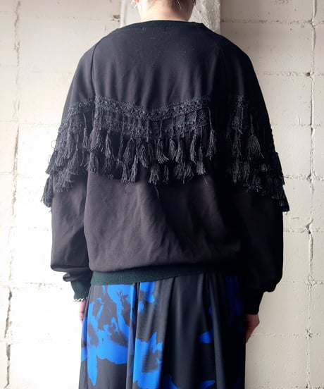Fringe Design Pullover  BK