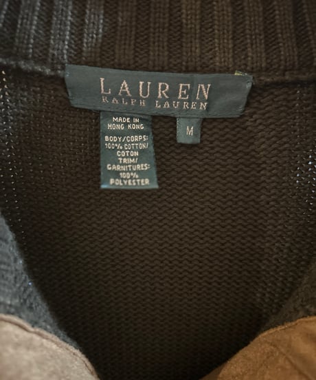 Lauren Ralph Lauren Leather Buttons Cardigan KA